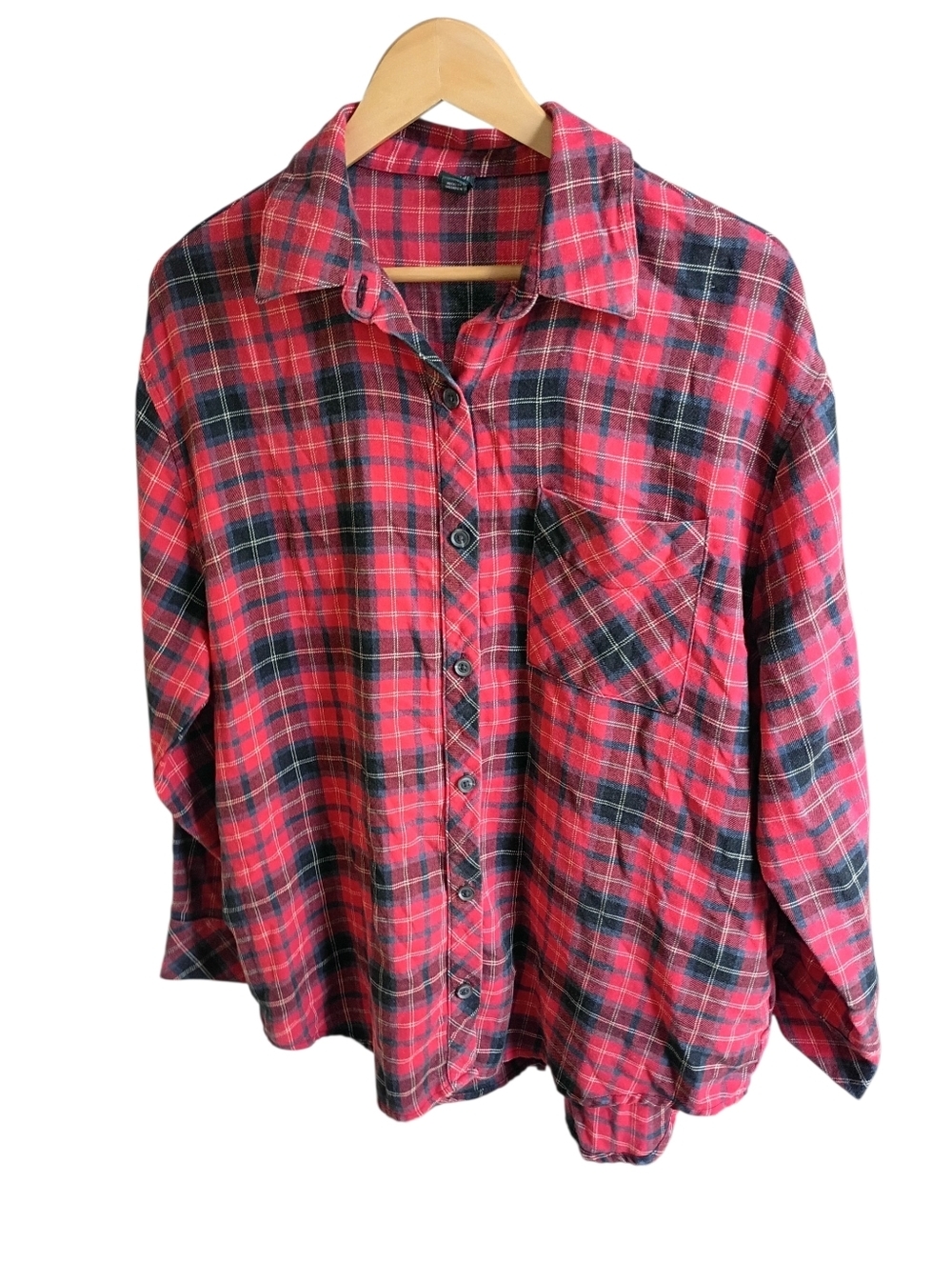Wild Fable Red Plaid Button Down Size Medium